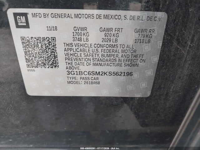 صورة 9 لـ 2019 Chevrolet CRUZE LS