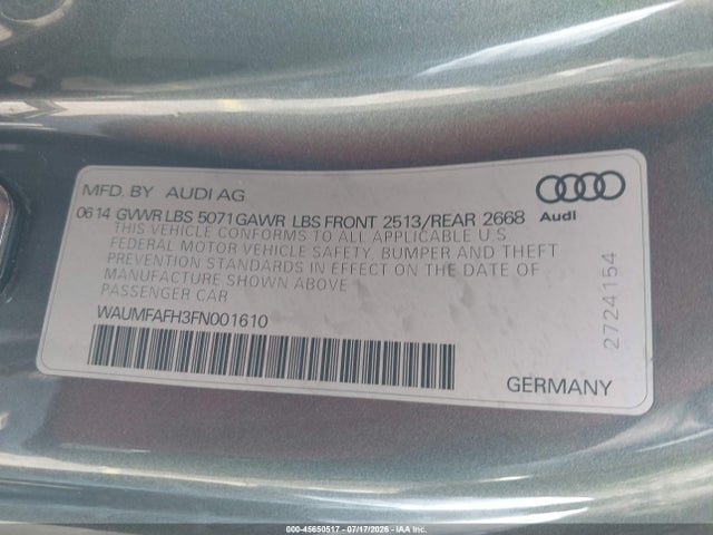2015 AUDI A5 2.0T PREMIUM 照片 9