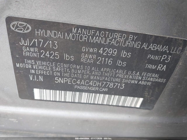 صورة 9 لـ 2013 Hyundai SONATA SE