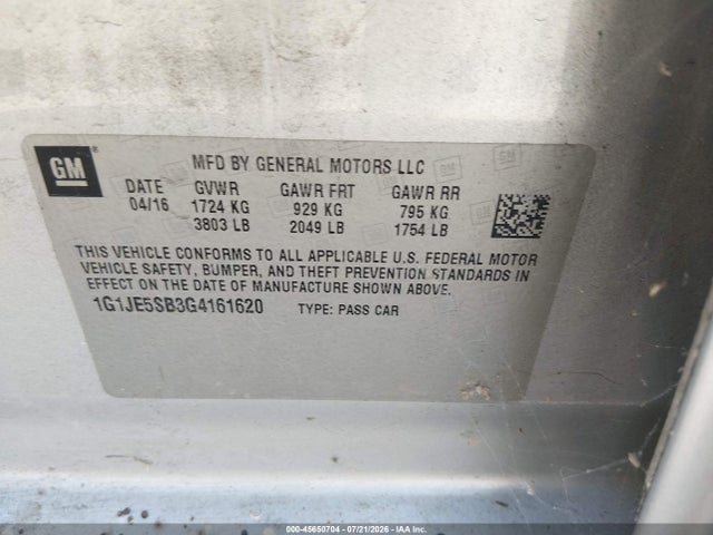 2016 Chevrolet SONIC LTZ AUTO 照片 9