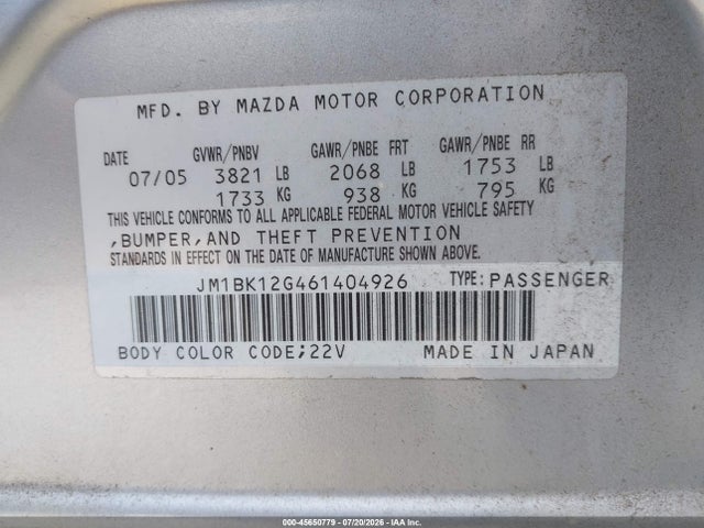 صورة 9 لـ 2006 Mazda MAZDA3 I