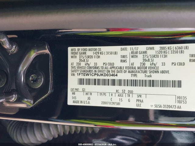 2018 FORD F-150 XL 照片 9