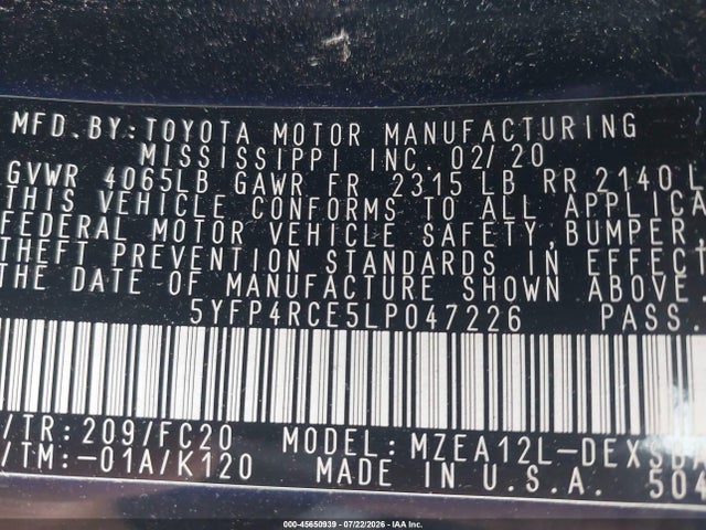 صورة 9 لـ 2020 Toyota COROLLA SE
