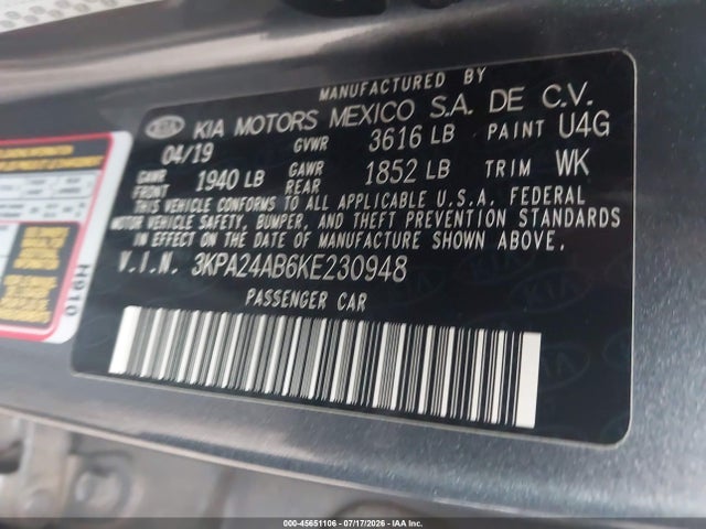 2019 KIA RIO S — фото 9