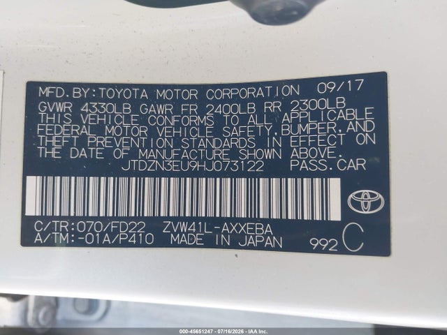 2017 Toyota PRIUS V THREE 照片 9