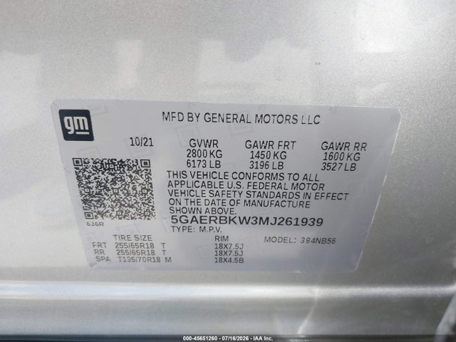 2021 BUICK ENCLAVE FWD ESSENCE 9