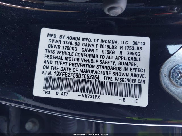 صورة 9 لـ 2013 Honda CIVIC LX