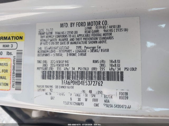صورة 9 لـ 2014 FORD FUSION SE