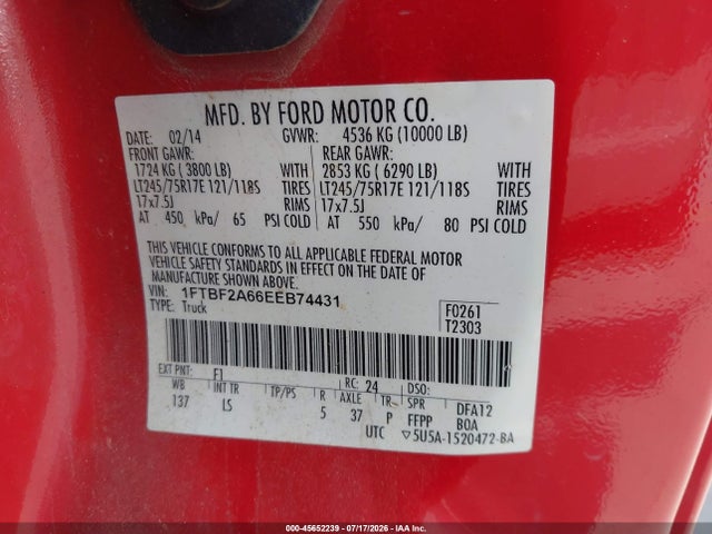 2014 FORD F-250 XL 照片 9
