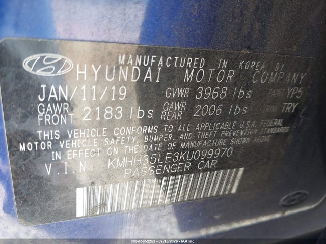 صورة 9 لـ 2019 Hyundai ELANTRA GT