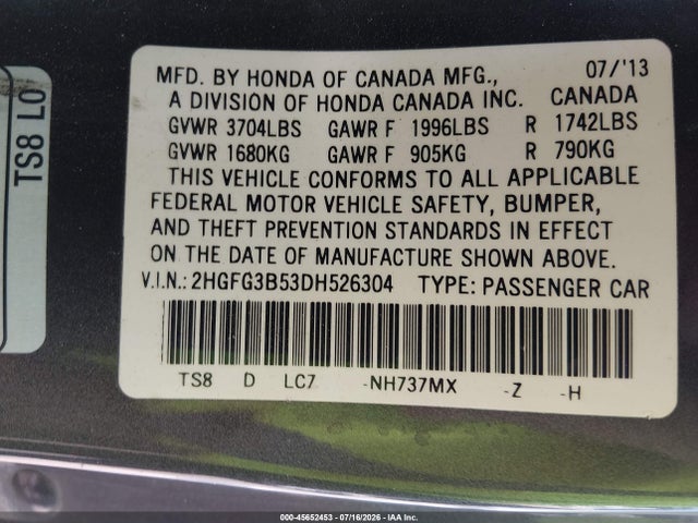 2013 Honda CIVIC LX photo 9