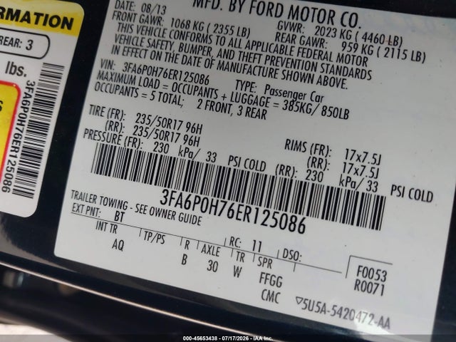 2014 FORD FUSION SE — фото 9