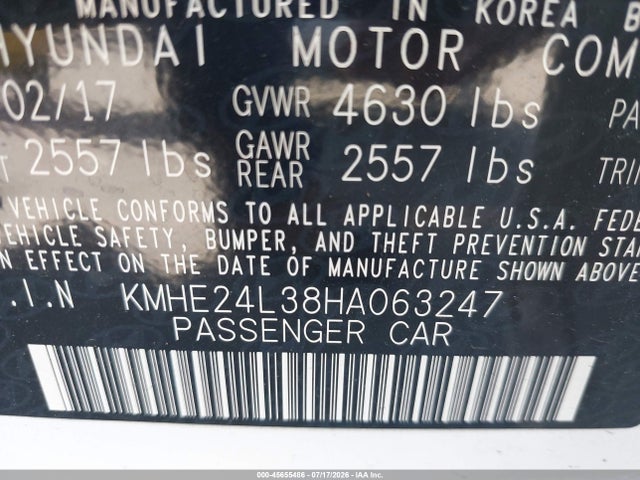 2017 Hyundai SONATA HYBRID SE — миниатюра 9