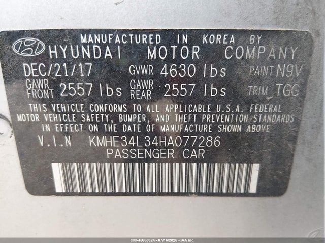 2017 Hyundai SONATA HYBRID LIMITED — фото 9