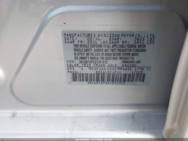 صورة 9 لـ 2016 Nissan SENTRA SV
