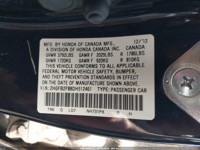 2013 Honda CIVIC EX 照片 9