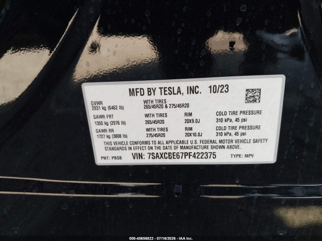 2023 TESLA MODEL X PLAID TRI MOTOR ALL-WHEEL DRIVE 9
