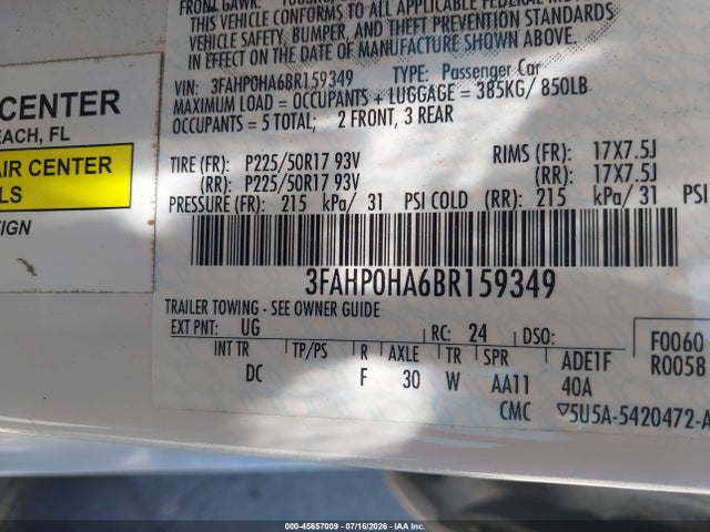 صورة 9 لـ 2011 FORD FUSION SE
