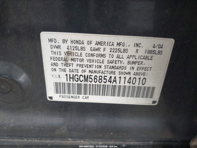 2004 Honda ACCORD 2.4 EX 照片 9