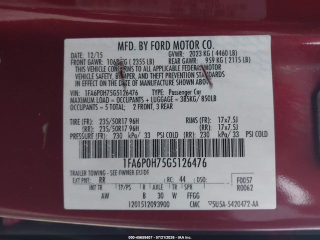 2016 FORD FUSION SE 照片 9