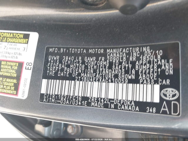 صورة 9 لـ 2010 Toyota COROLLA LE