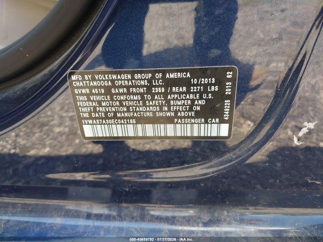 صورة 9 لـ 2014 Volkswagen PASSAT 1.8T S