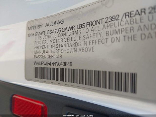 2017 AUDI A4 PREMIUM PLUS 照片 9