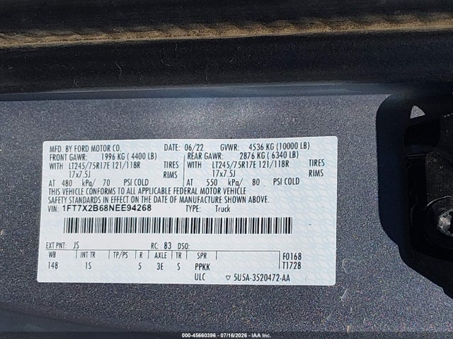 2022 FORD F-250 XL 9