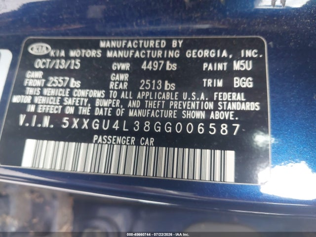 صورة 9 لـ 2016 KIA OPTIMA EX