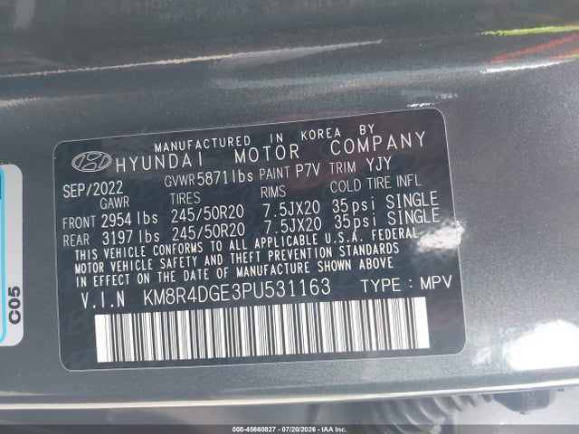 2023 HYUNDAI PALISADE SEL 9