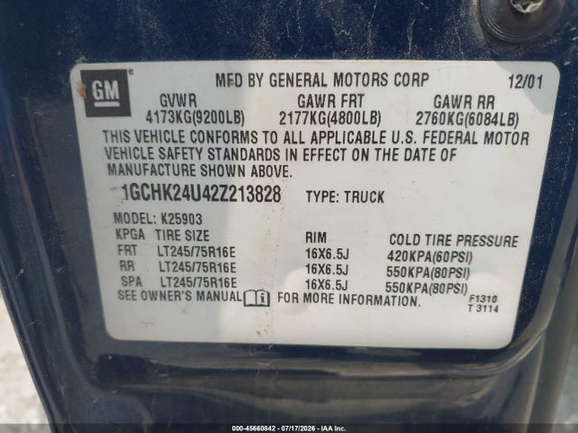 2002 Chevrolet SILVERADO 2500HD LS 照片 9