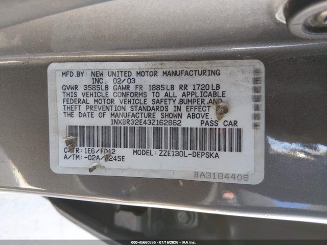 صورة 9 لـ 2003 Toyota COROLLA S
