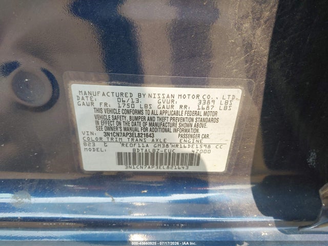 2014 Nissan VERSA 1.6 SV — фото 9