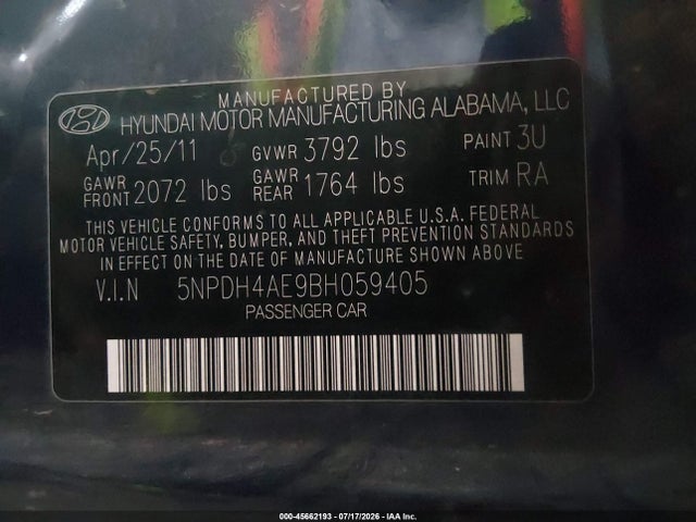 2011 Hyundai ELANTRA GLS 照片 9