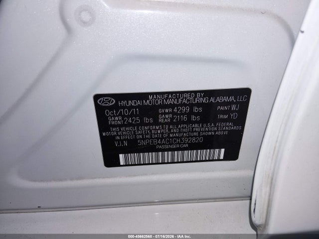 2012 Hyundai SONATA GLS 照片 9