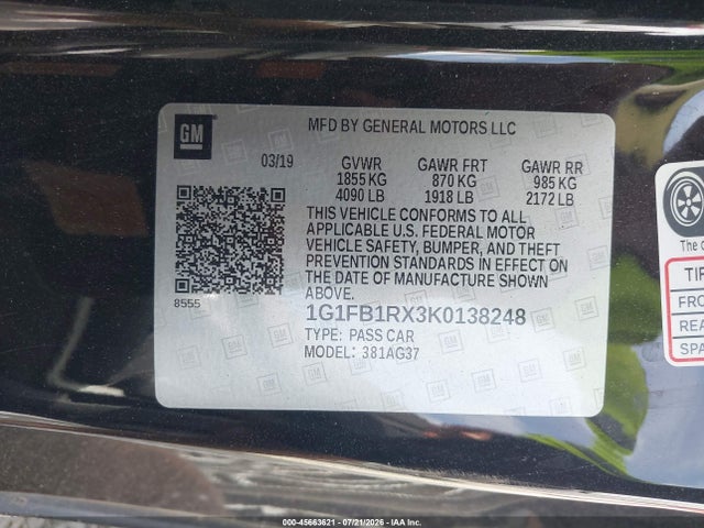 صورة 9 لـ 2019 Chevrolet CAMARO 1LT
