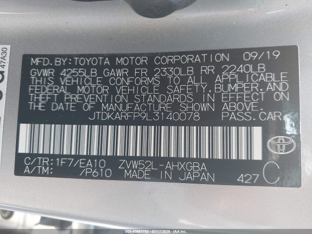 صورة 9 لـ 2020 Toyota PRIUS PRIME XLE