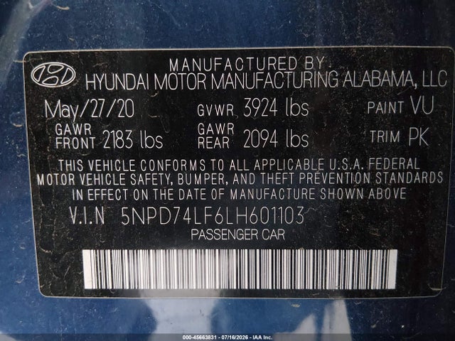 صورة 9 لـ 2020 Hyundai ELANTRA SE