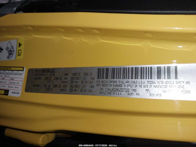 2019 JEEP WRANGLER UNLIMITED SPORT S 4X4 9