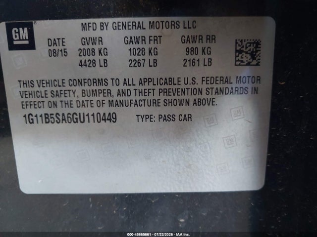 صورة 9 لـ 2016 Chevrolet MALIBU LIMITED LS