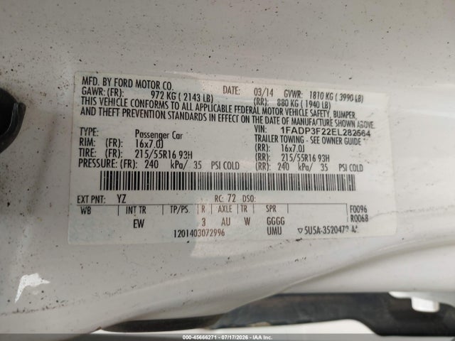 2014 FORD FOCUS SE photo 9