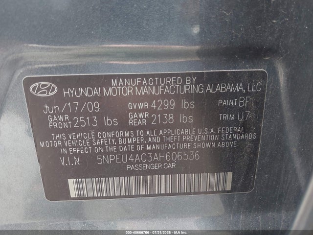 صورة 9 لـ 2010 Hyundai SONATA LIMITED