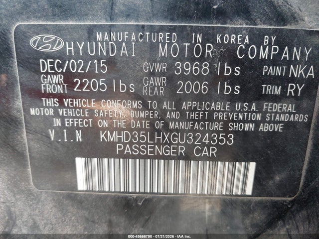 صورة 9 لـ 2016 Hyundai ELANTRA GT