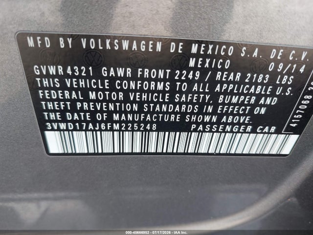 صورة 9 لـ 2015 Volkswagen JETTA 1.8T SE