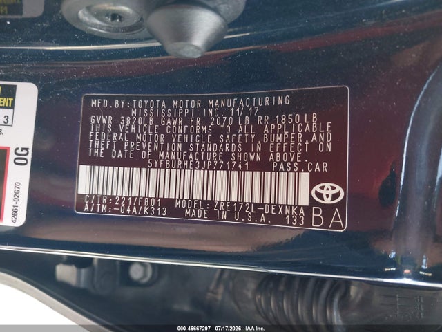 2018 Toyota COROLLA LE 照片 9