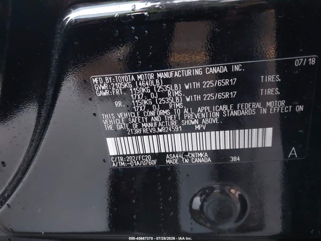 2018 TOYOTA RAV4 XLE 9