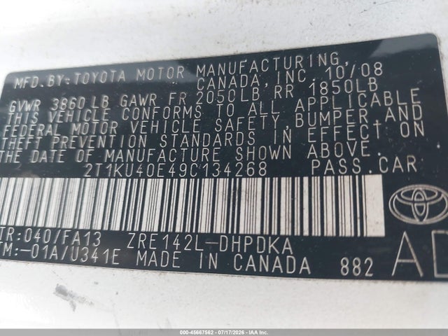 2009 Toyota MATRIX photo 9