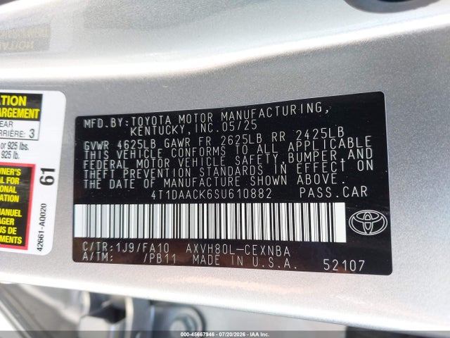 صورة 9 لـ 2025 Toyota CAMRY LE