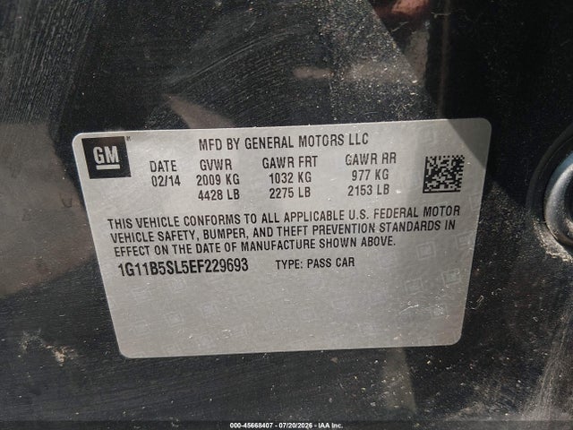 2014 Chevrolet MALIBU 1LS 照片 9