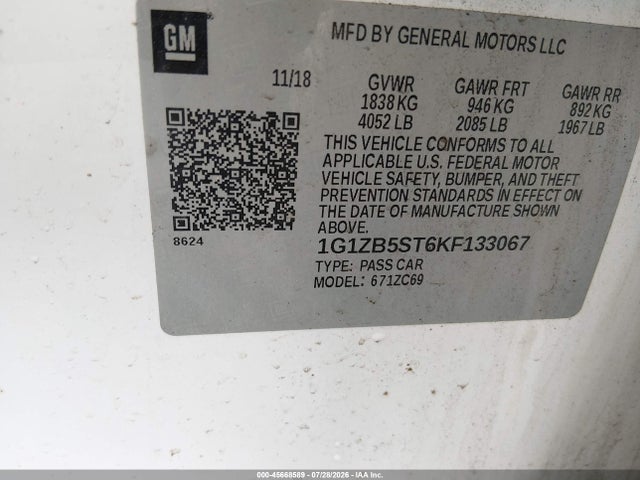 صورة 9 لـ 2019 Chevrolet MALIBU 1LS